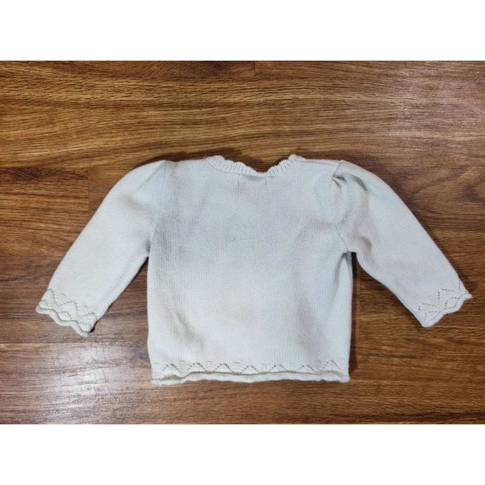 Polo Ralph Lauren King Charles Spaniel Puppy Dog Baby Girls Sweater Sz 9 Month